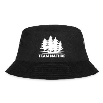team nature Symbol Logo Wald Natur Illustration - Bucket Hat - Schwarz - Vorne - Lela (165cm)