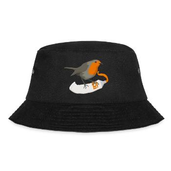 Rotkehlchen - Bucket Hat - Schwarz - Vorne - Lela (165cm)
