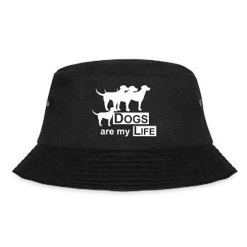 Dog Hund - Bucket Hat - Schwarz - Vorne - Lela (165cm)