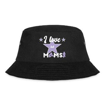 Hot Moms - I Love - Bucket Hat - Schwarz - Vorne - Lela (165cm)