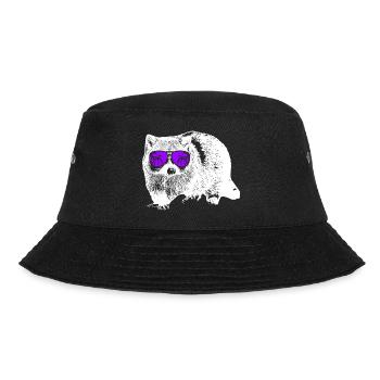 Waschbär Tierliebhaber Naturfans Sonnenbrille Wasc - Bucket Hat - Schwarz - Vorne - Lela (165cm)
