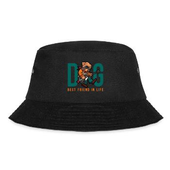 Pug Dog Dog Best Friend in life - Bucket Hat - black - Front - Lela (165cm)
