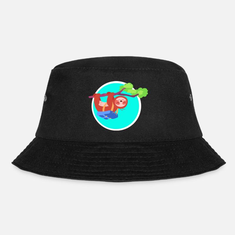 Faultier blau - Bucket Hat - Schwarz