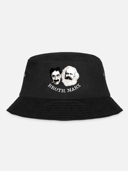 Brothers Marx - white typo - Bucket Hat - black