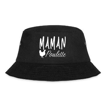 Maman poulette humour poule cadeau fête des mères - Bob - noir - Devant - Lela (165cm)