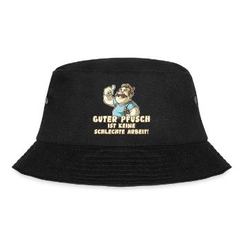 Guter Pfusch ist keine schlechte Arbeit - Spruch - Bucket Hat - Schwarz - Vorne - Lela (165cm)