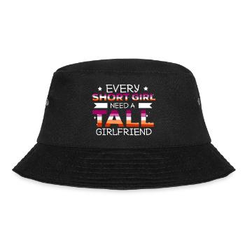 Every Short Girl Needs A Tall Lesben LGBT Rainbow - Bucket Hat - Schwarz - Vorne - Lela (165cm)