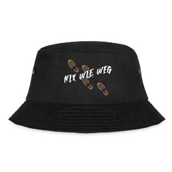 Nix wie raus - Zelten Wandern Trekking Bergsteigen - Bucket Hat - Schwarz - Vorne - Lela (165cm)