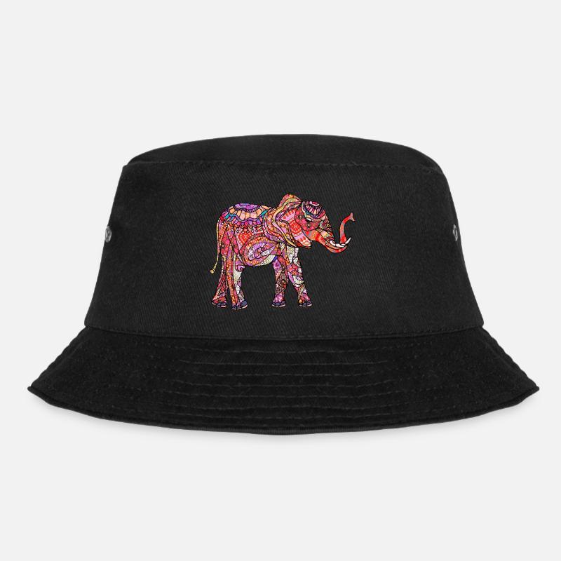 Elefant - Bucket Hat - Schwarz
