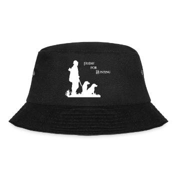 Friday for Hunting - Jagt Motiv mit Jäger & Hund - Bucket Hat - Schwarz - Vorne - Lela (165cm)