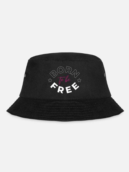 Born to be free - Bucket Hat - Schwarz