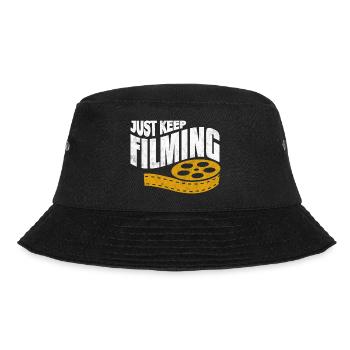 Just Keep Filming - Funny Movie Making Lover Movie - Bucket Hat - black - Front - Lela (165cm)