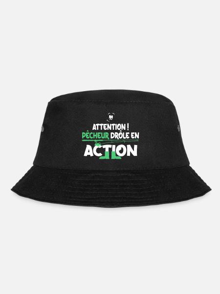 Pêcheur Drôle En Action : Cadeau Humour pêche - Bob - noir