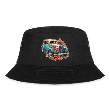 Floral car - Bucket Hat - black - Front - Lela (165cm)
