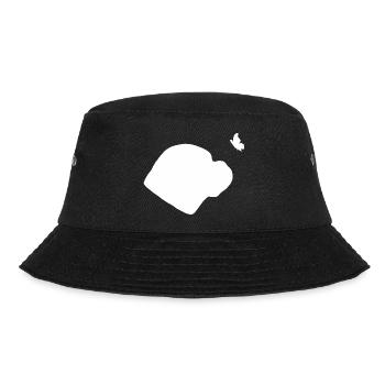 Old English Bulldog mit Schmetterling - Bucket Hat - Schwarz - Vorne - Lela (165cm)