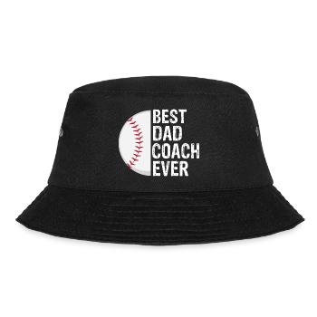 Best Dad Coach Ever Funny Baseball Sport Lovers - Bucket Hat - black - Front - Lela (165cm)