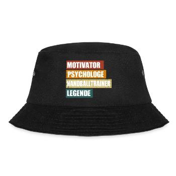 Handballtrainer Spruch - Bucket Hat - Schwarz - Vorne - Lela (165cm)