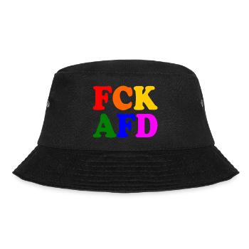 Fck afd - Bucket Hat - Schwarz - Vorne - Lela (165cm)