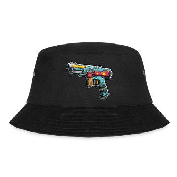 Weltraum-Waffen im Graffiti-Stil - Bucket Hat - Schwarz - Vorne - Lela (165cm)