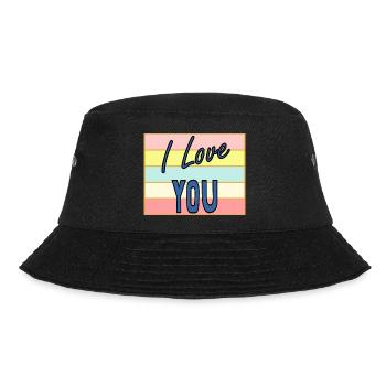 ICH HABE GERADE GEHEIRATET. Junggesellinnenabschied. HEILIGER VALENTINSTAG. PAAR. LIEBE - Bucket Hat - Schwarz - Vorne - Lela (165cm)
