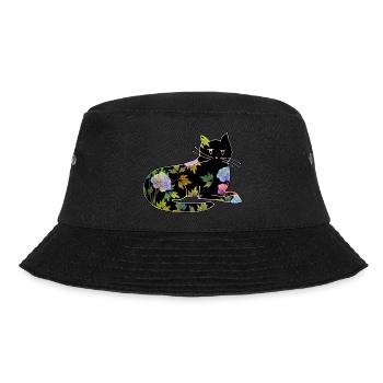 Cat - Bucket Hat - black - Front - Lela (165cm)