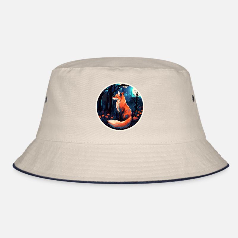 Pack animals: foxes, foxes, forest dwellers, forest animals Bucket Hat