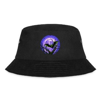 Fledermaus Fledermäuse Flughunde Halloween - Bucket Hat - Schwarz - Vorne - Lela (165cm)