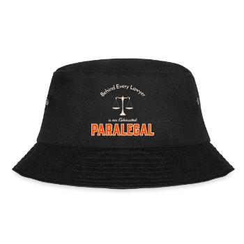 Hinter jedem Anwalt steht ein erschöpfter Rechtsanwaltsfachangestellter - Bucket Hat - Schwarz - Vorne - Lela (165cm)