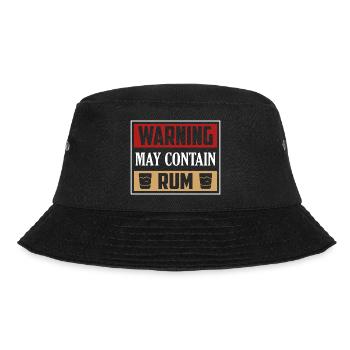 Warning May Contain Rum Alcohol Drinking - Bucket Hat - black - Front - Lela (165cm)