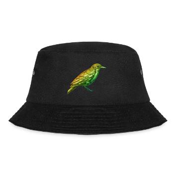 Rusty Avian // Steampunk Bird - Bucket Hat - black - Front - Lela (165cm)