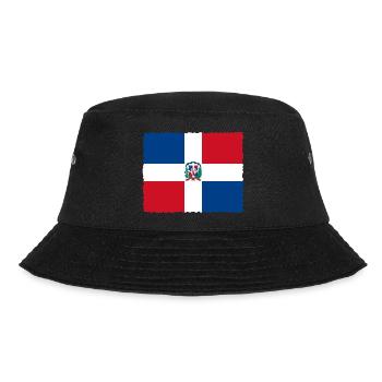 Dominikanische Republik Flagge Dom Rep Fahne Reise - Bucket Hat - Schwarz - Vorne - Lela (165cm)