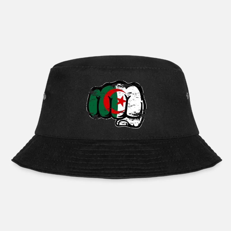 Drapeau de l’Algérie Main Poing Utilisé - Bob - noir