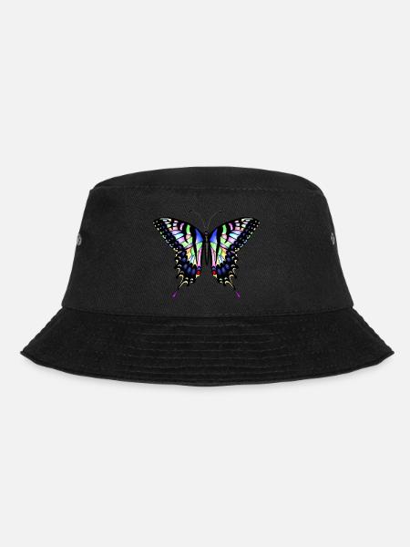 Dovetail Butterfly - Bucket Hat - black