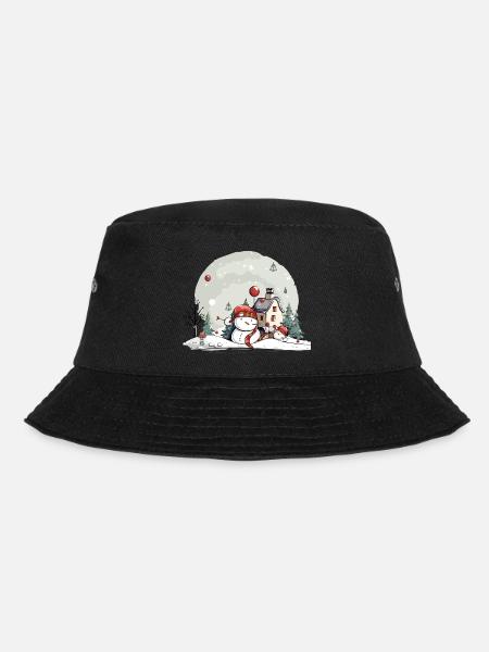 Weihnachtliche Landschaft - Bucket Hat - Schwarz