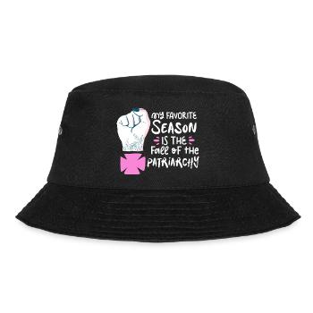 My Favorite Season Is The Fall Of The Patriarchy - Bucket Hat - Schwarz - Vorne - Lela (165cm)