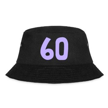 60. 60 YEARS. 60th ANNIVERSARY. 60TH BIRTHDAY. - Bucket Hat - black - Front - Lela (165cm)