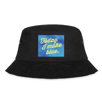 Today I make blue - Bucket Hat - Schwarz - Vorne - Lela (165cm)