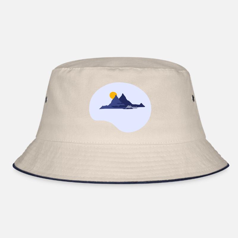 Die Sonne hinter Bergen Bucket Hat