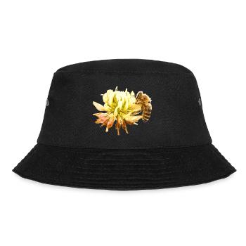Honigbiene auf einer Blüte, A733151 - Bucket Hat - Schwarz - Vorne - Lela (165cm)
