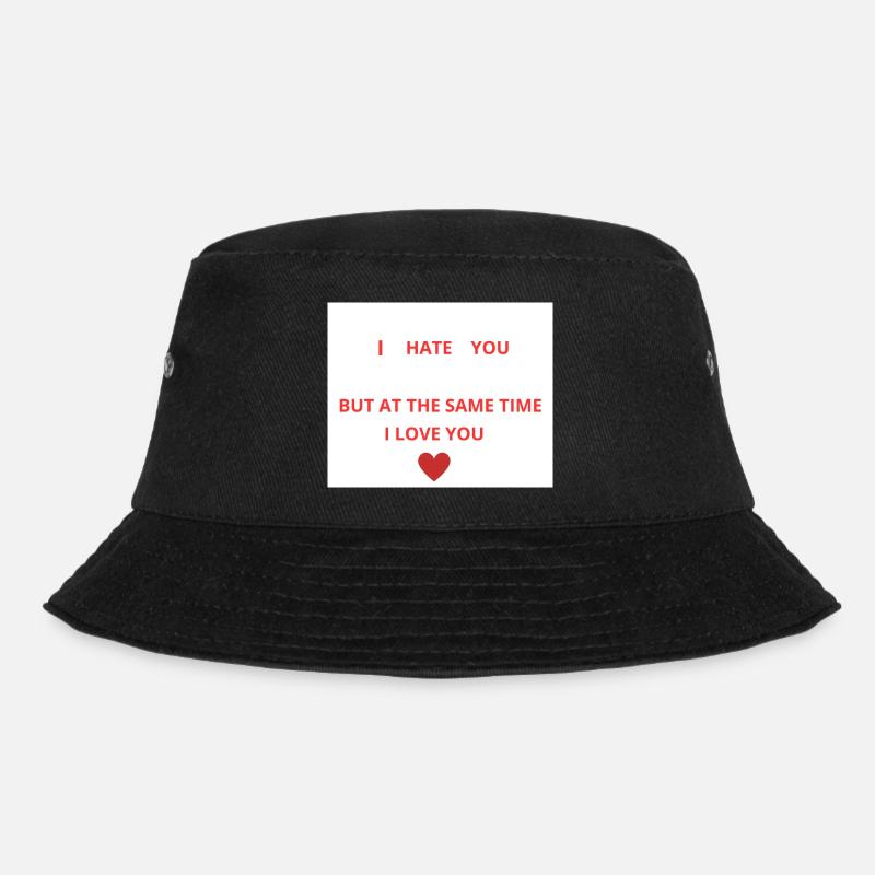 Ich hasse und liebe dich - Bucket Hat - Schwarz