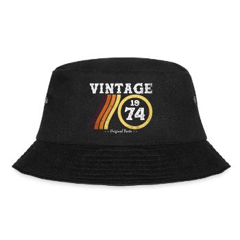 Classic Vintage 1974 - Limited Edition Retro 50 - Bucket Hat - black - Front - Lela (165cm)