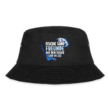 Angler Fishing Fishing Rod Fishing - Bucket Hat - black - Front - Lela (165cm)