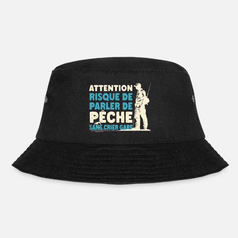 Pêcheur risque de parler de pêche cadeau humour - Bob - noir