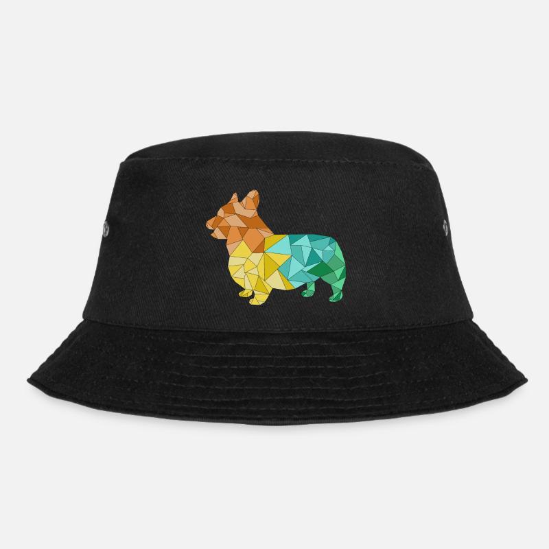 CORGI geometric colorful - Bucket Hat - black