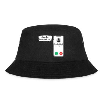 Basketball Calls - Sports Saying - ApriNoeScor - Bucket Hat - black - Front - Lela (165cm)