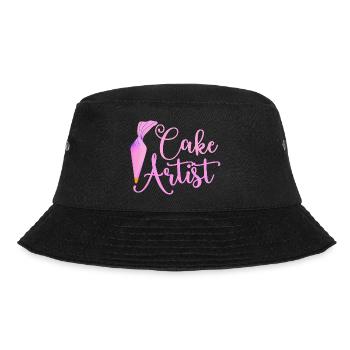 Cake Artist Pastry Maker Dessert Chef - Bucket Hat - Schwarz - Vorne - Lela (165cm)