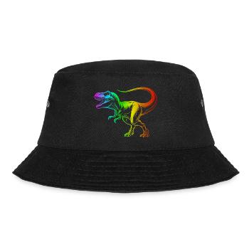 Tyrannosaurus Rex Dinosaur, Rainbow T-Rex - Bucket Hat - black - Front - Lela (165cm)