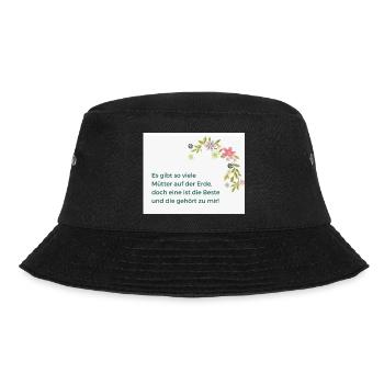 Muttertag - Bucket Hat - Schwarz - Vorne - Lela (165cm)