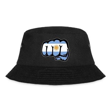 Argentinien Flagge Faust - Bucket Hat - Schwarz - Vorne - Lela (165cm)