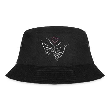 Hands Holding Love Heart - Bucket Hat - black - Front - Lela (165cm)